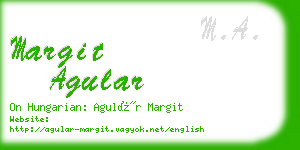 margit agular business card